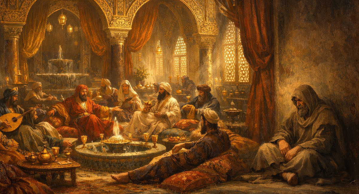 A moment in Harun al-Rashid's court